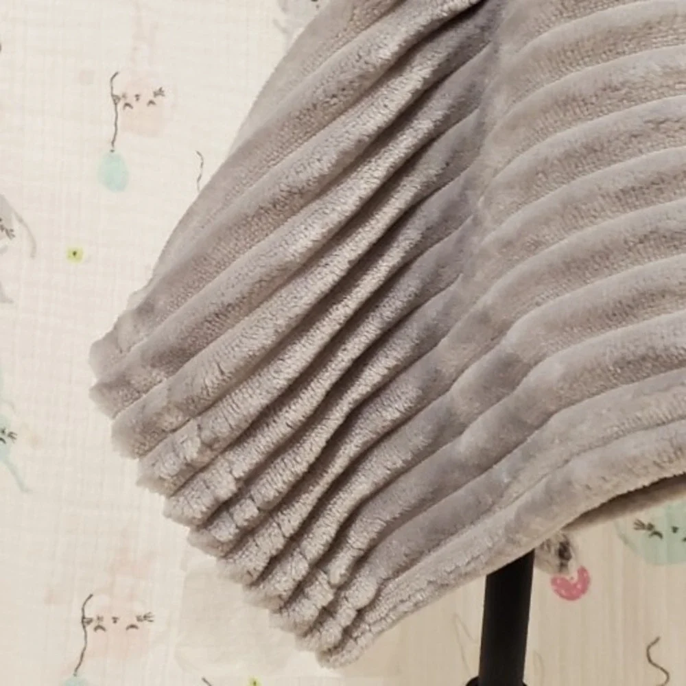 MON‎ LAPIN  Lovey Elephant  Embroided Eyes Ribbed Security Blanket